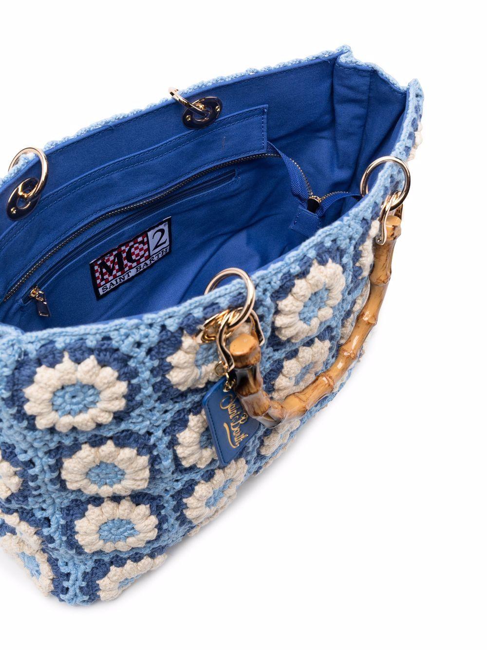 Mc2 Saint Barth Crochet Tote Bag in Blue | Lyst
