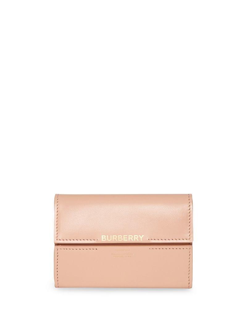 Burberry Horseferry Print Leather Folding Wallet in Blush Pink (Pink) - Lyst