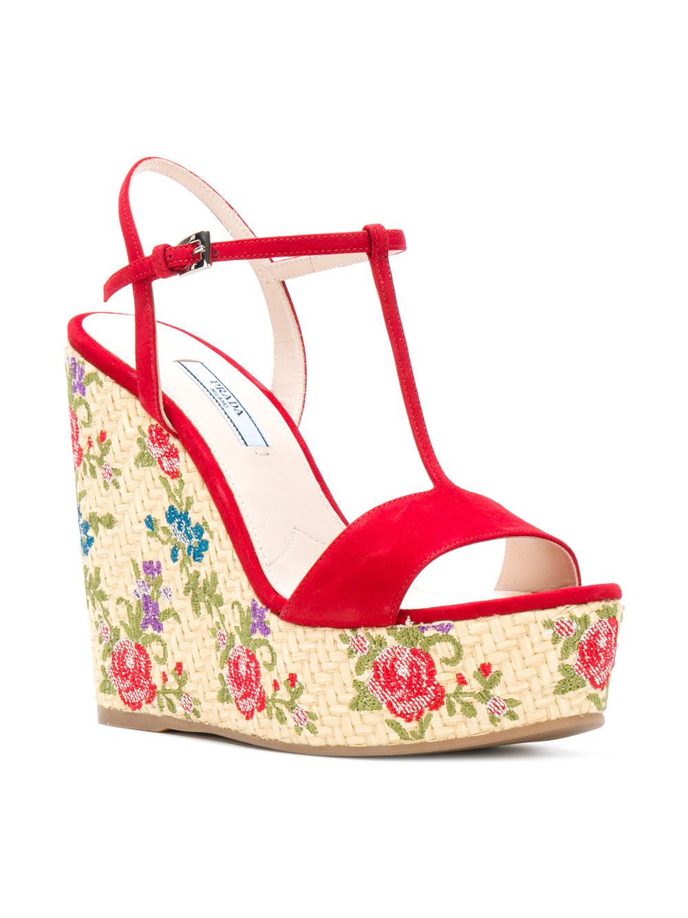 prada woven leather sandals