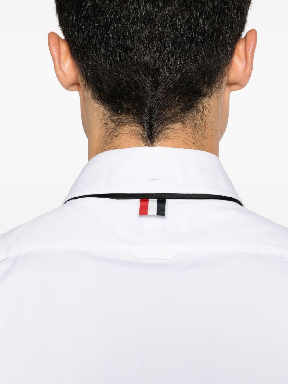 Thom Browne メンズ ホワイト ショートスリーブ シャツ シャツ Thom Browne メンズ ホワイト ショートスリーブ シャツ シャツ
