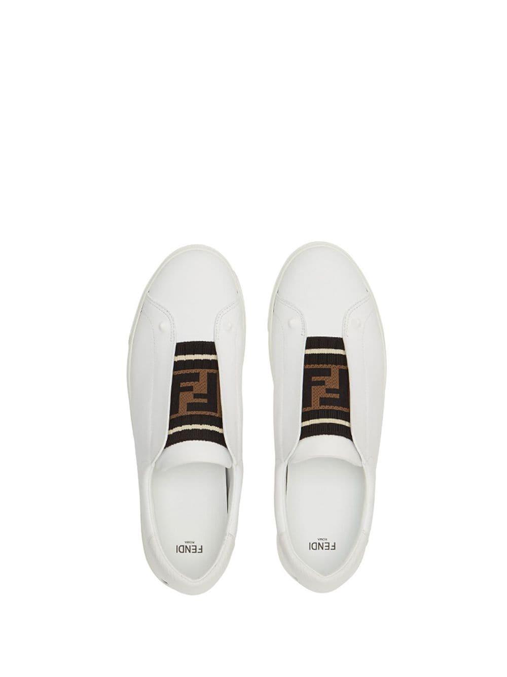 fendi white slip ons