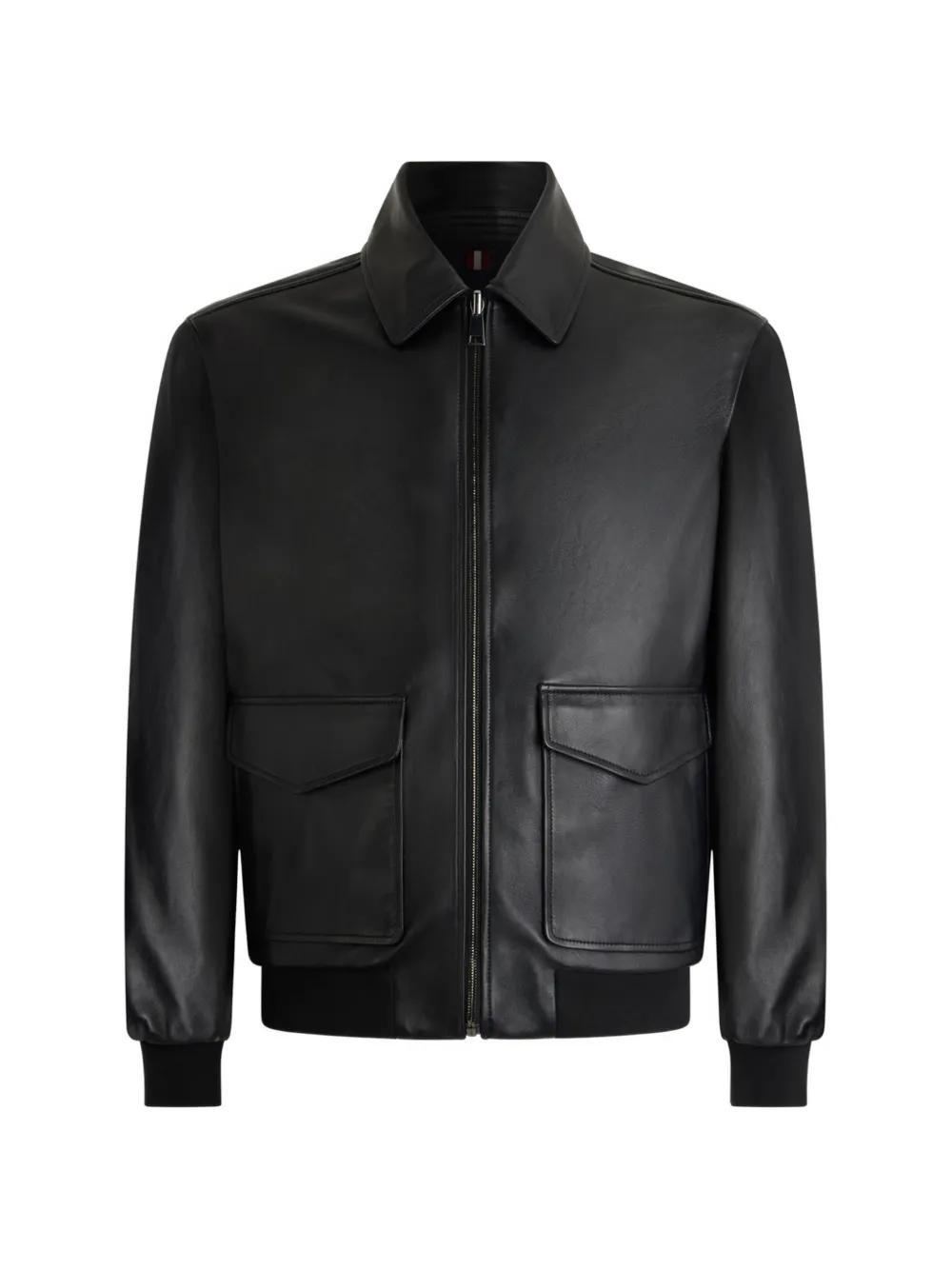 Bally Reversible Leather Jacket in Black for Men | Lyst