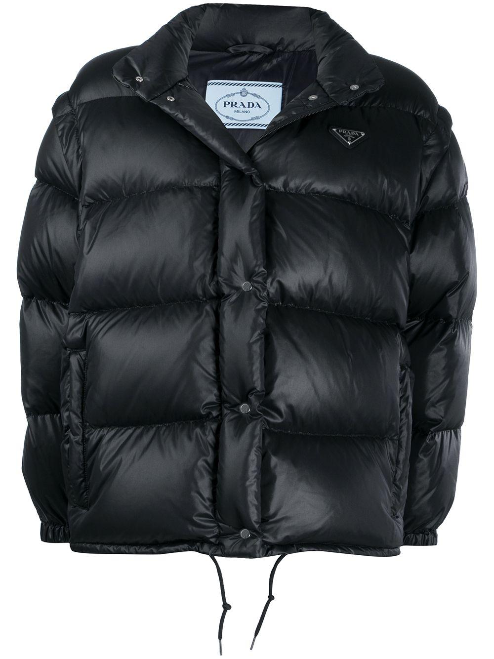 Prada Detachable-sleeve Puffer Jacket in Black | Lyst UK