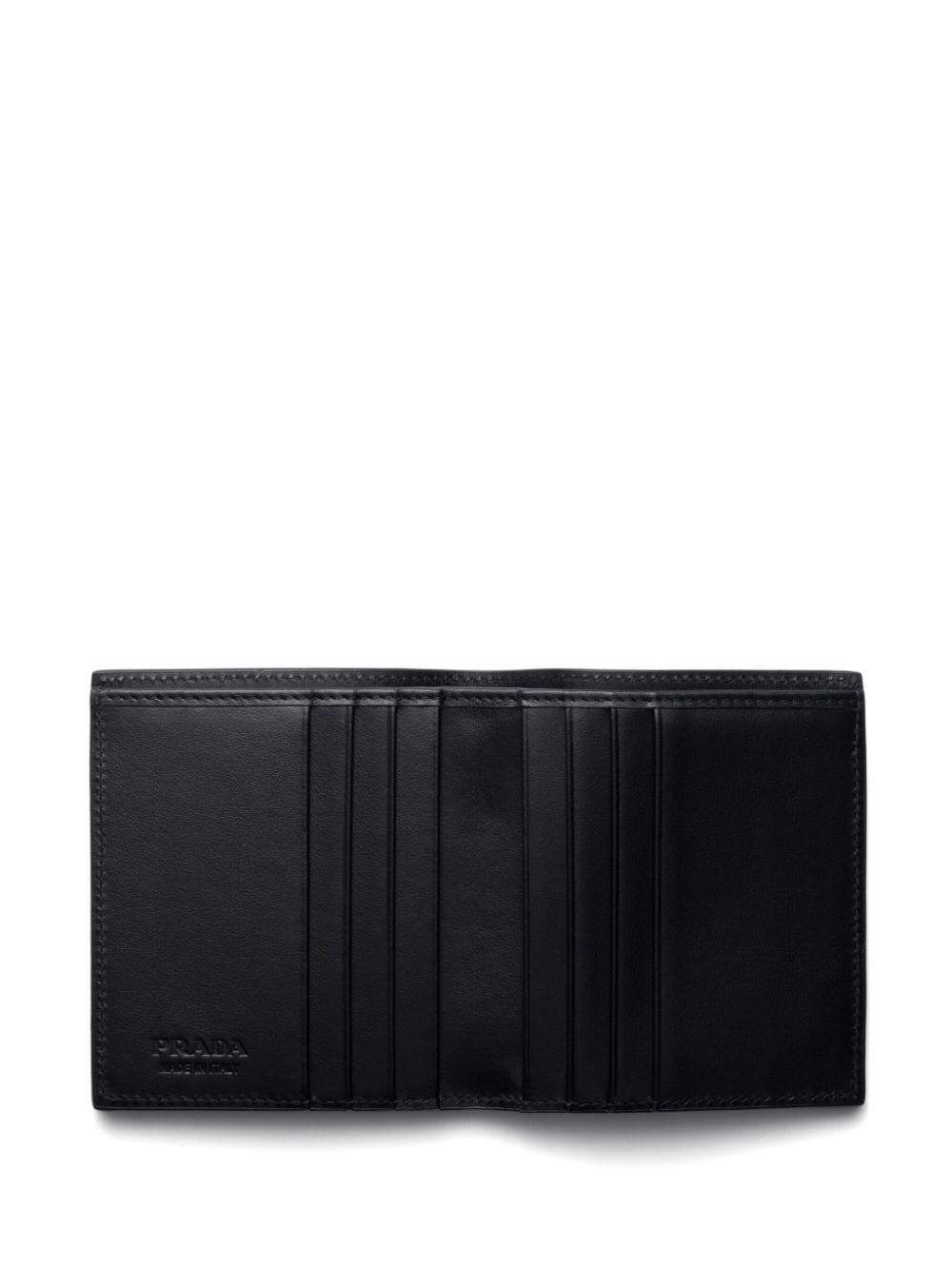 Prada Leather Wallet in Black for Men Lyst UK