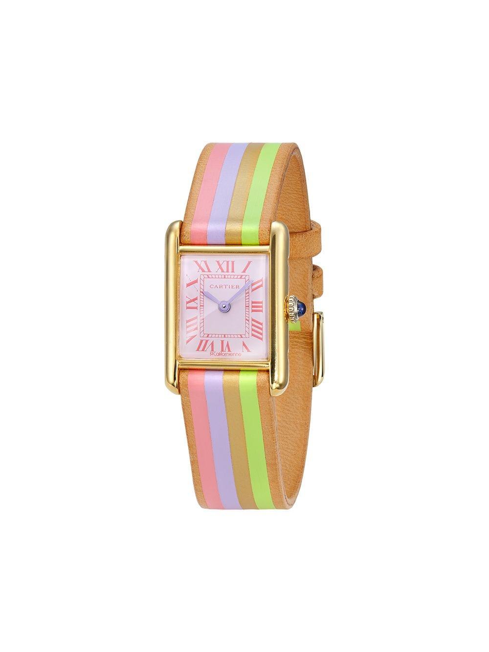 La Californienne Cartier Tank 20mm in Pink | Lyst