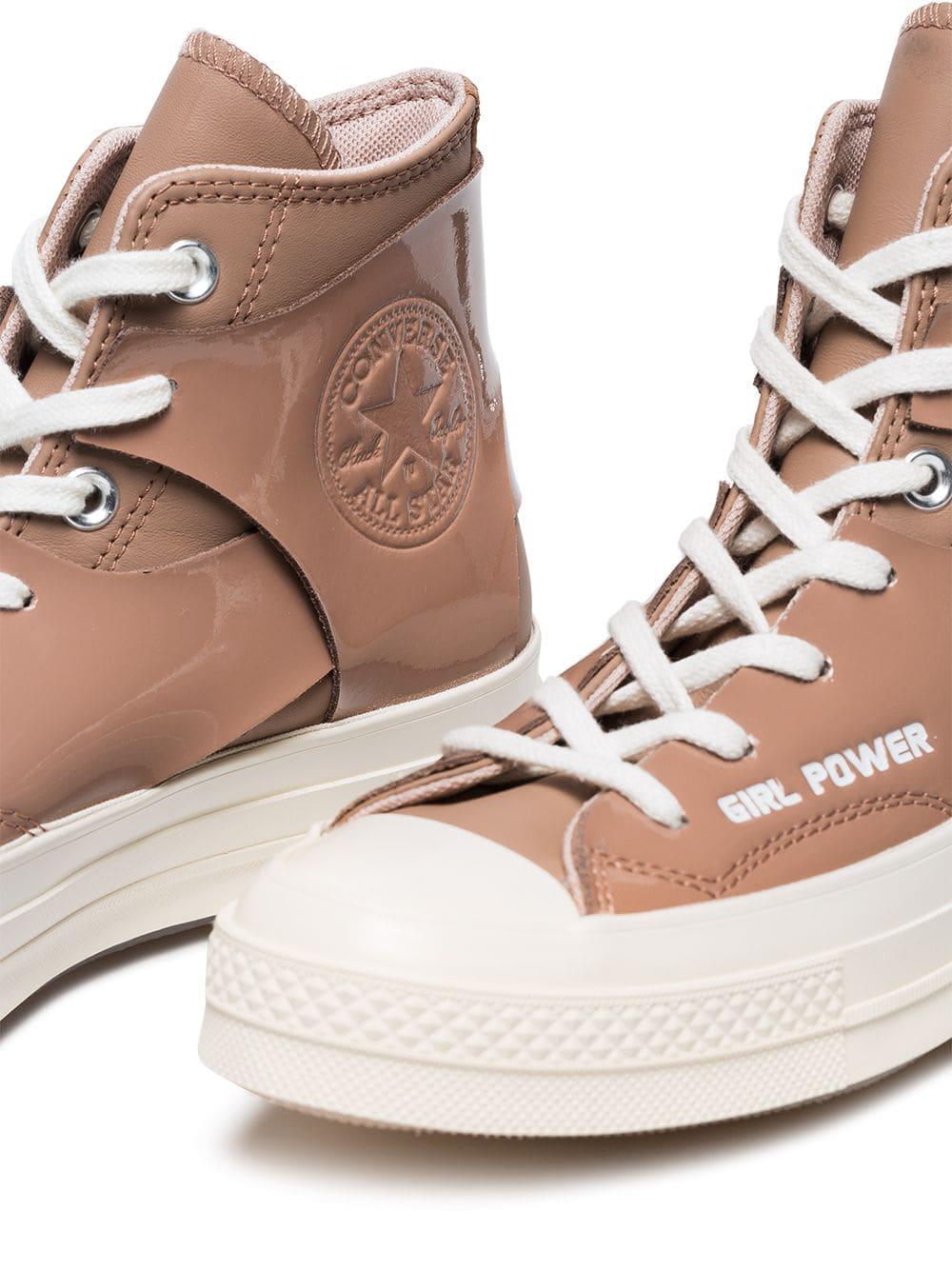 Converse Brown And White X Feng Chen Wang Chuck 70 Leather High Top  Sneakers - Lyst