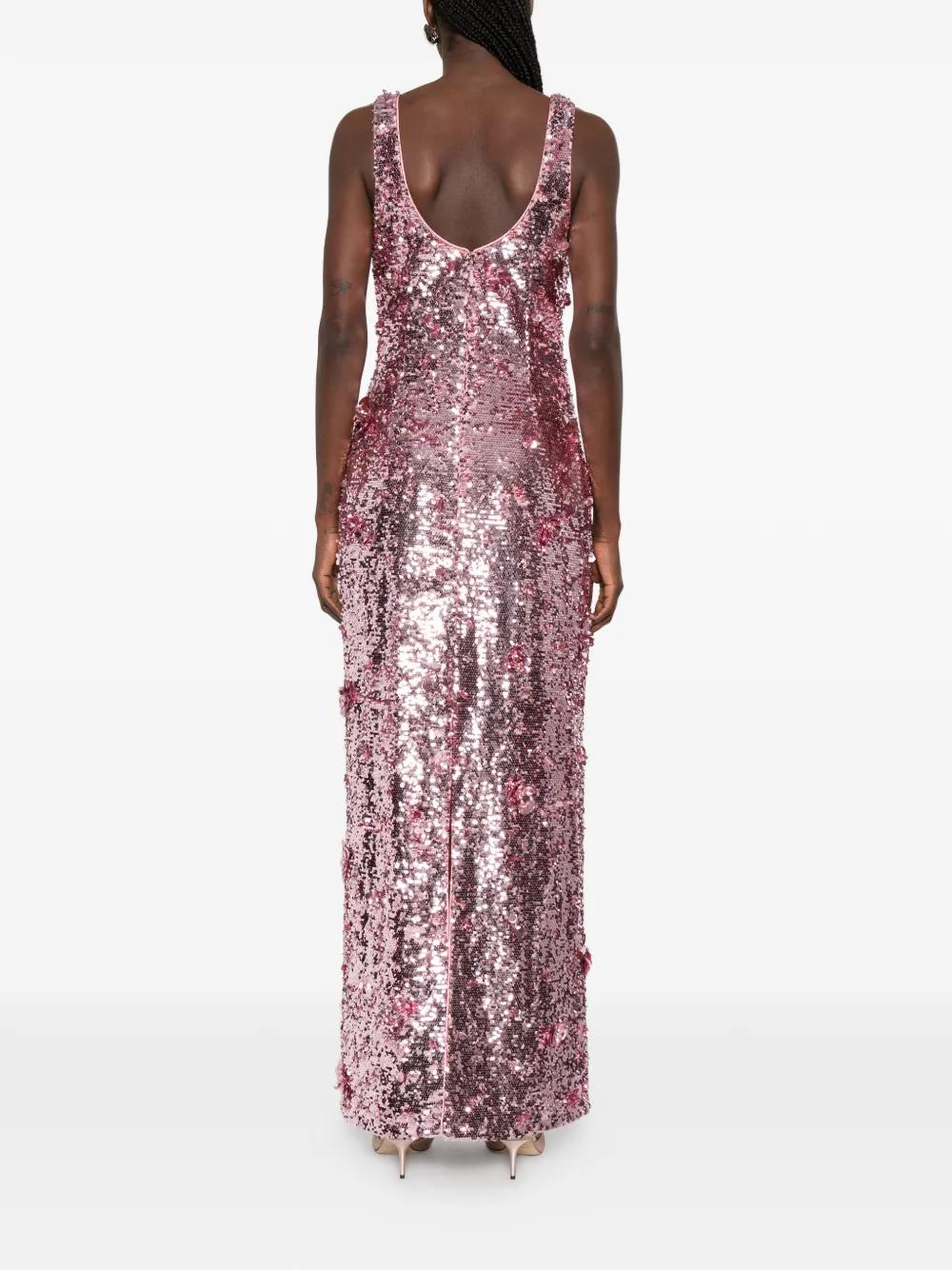 jonathan simkhai glitter dress Felicity Draped Sequin Gown SIMKHAI
