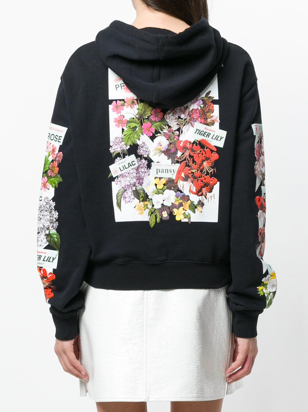 Off-White c/o Virgil Abloh Flower Shop Hoodie in Black | Lyst
