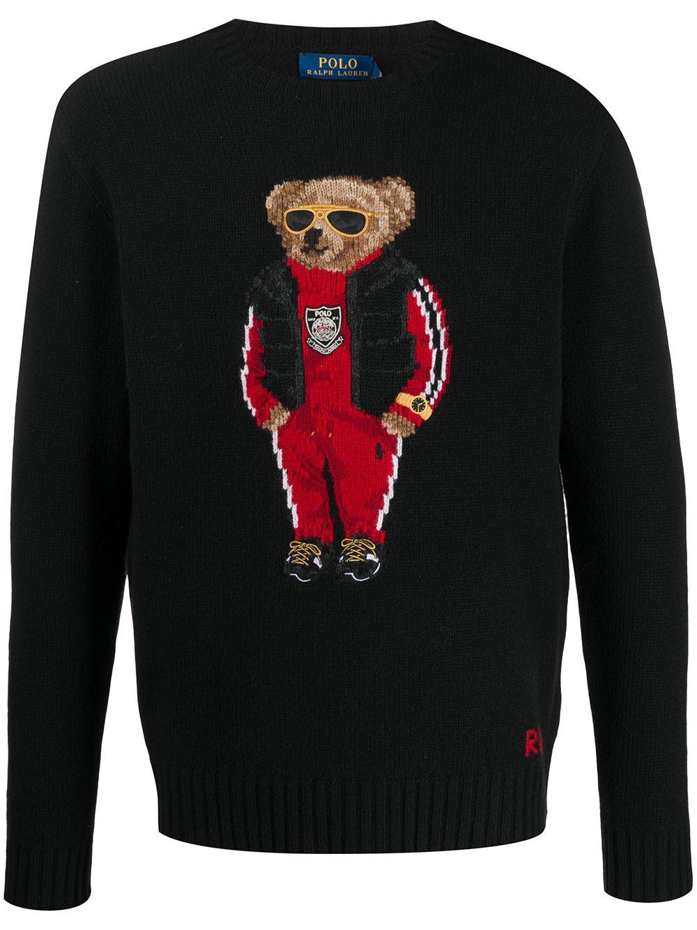 Polo Ralph Lauren Lunar New Year Bear Sweater in Black for Men | Lyst