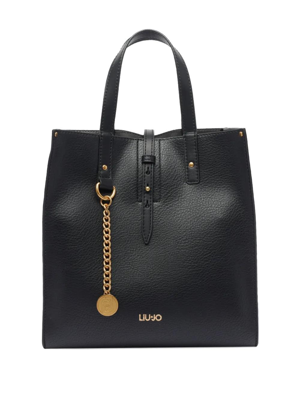 ハンドバッグ LIU JO CHARM LOGO HANDBAG Liu Jo Logo-Charm Tote Bag in Black | Lyst