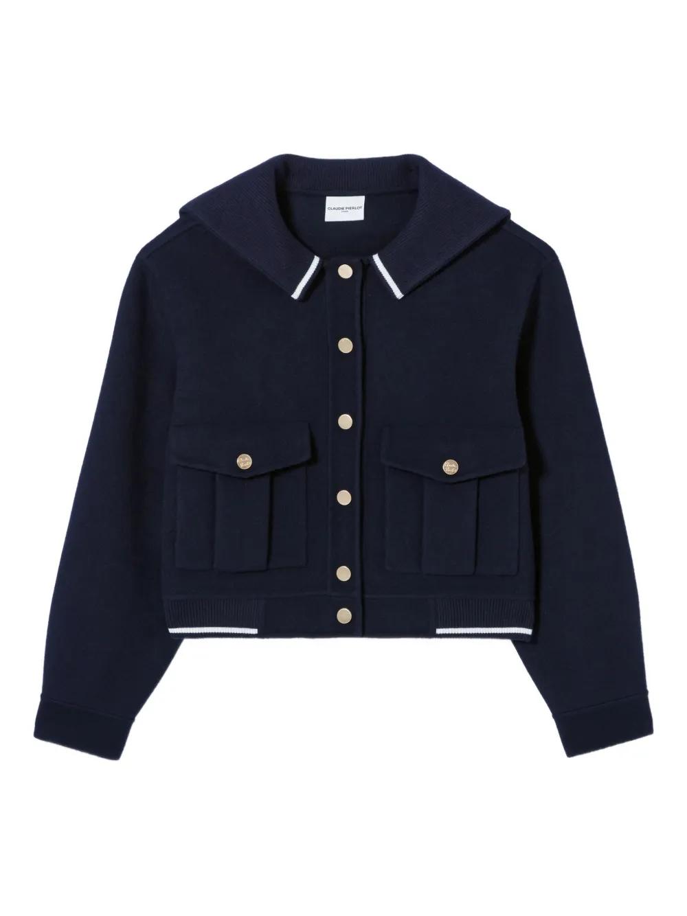 Claudie Pierlot Sailor-Collar Jacket in Blue | UK CLANE SAILOR 