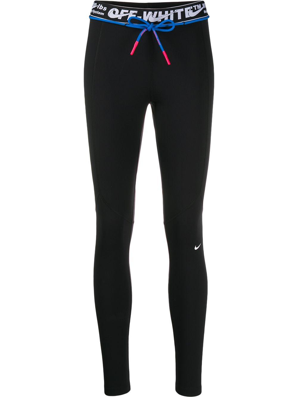 off white x nike blue leggings