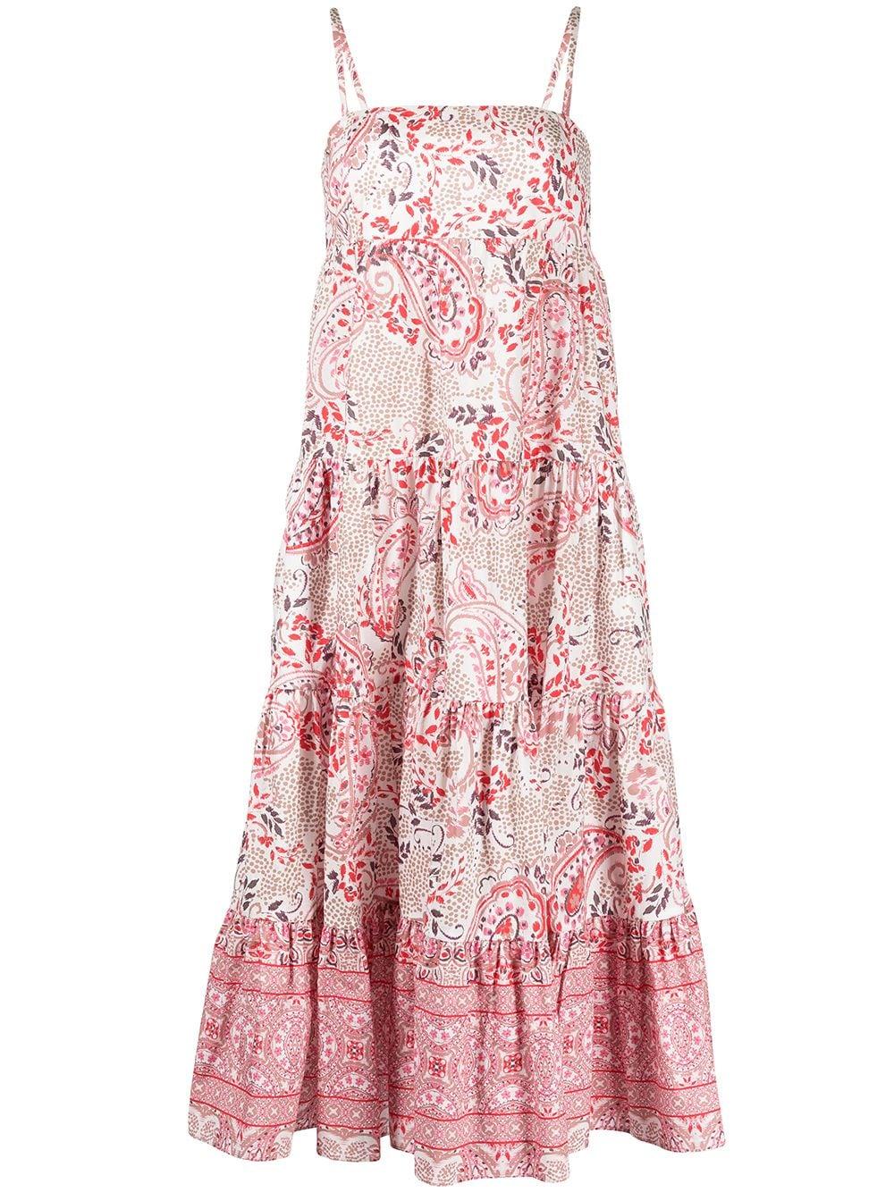 Cara Cara Cotton Haley Paisley-print Dress in Pink | Lyst Canada