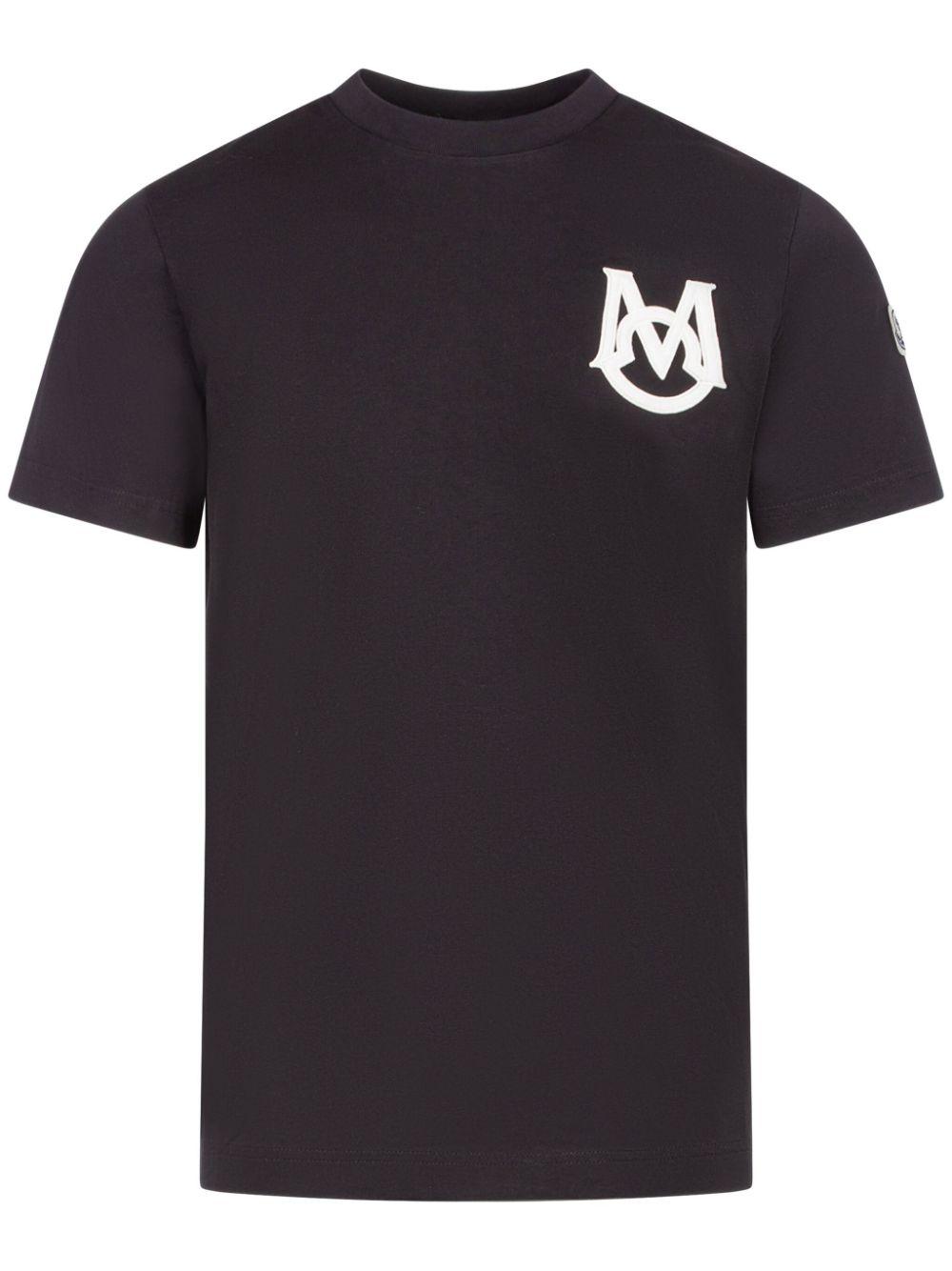 MONCLER ブラック ロゴ Tシャツ