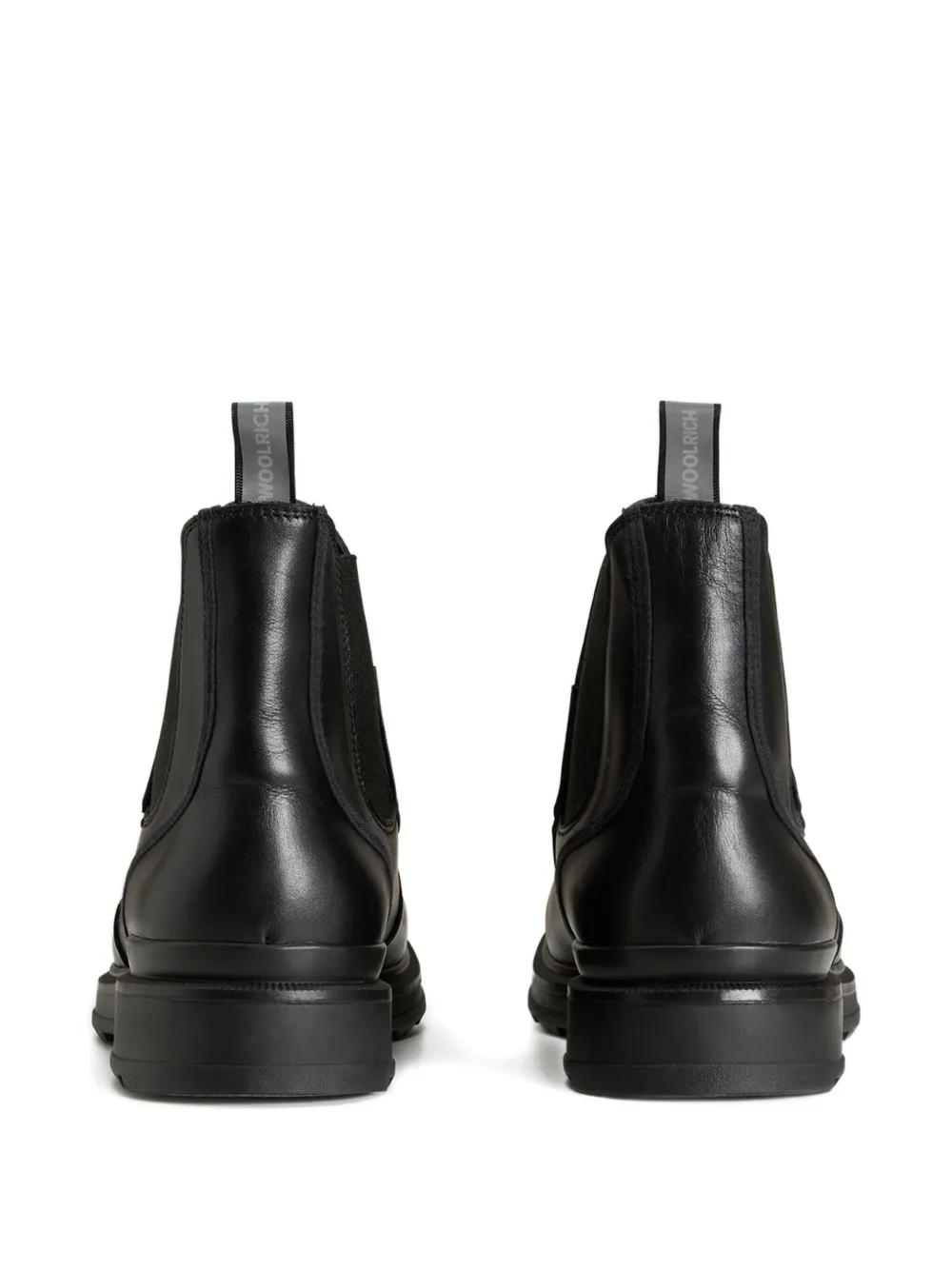 Woolrich Elastic-Panel Leather Boots in Black for Men | Lyst display picture 2