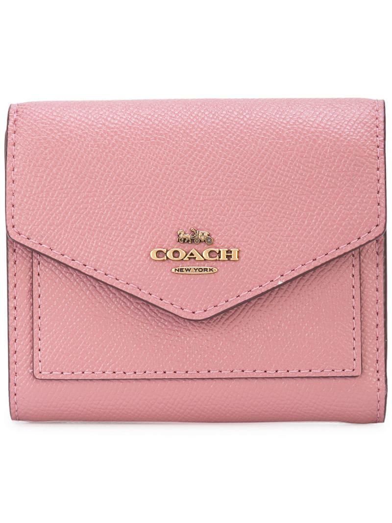 Arriba 54+ imagen pink coach wallet small
