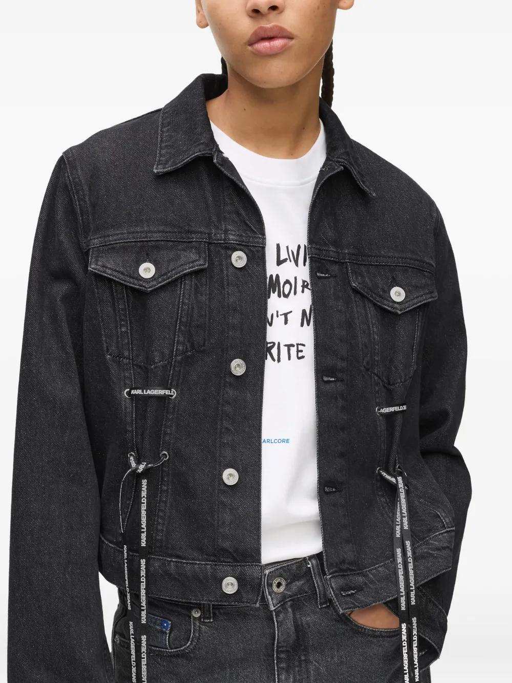 karl lagerfeld ジーンズ　ジャケット Karl Lagerfeld Paris Women's Denim Boxy Shirt/Jacket Medium
