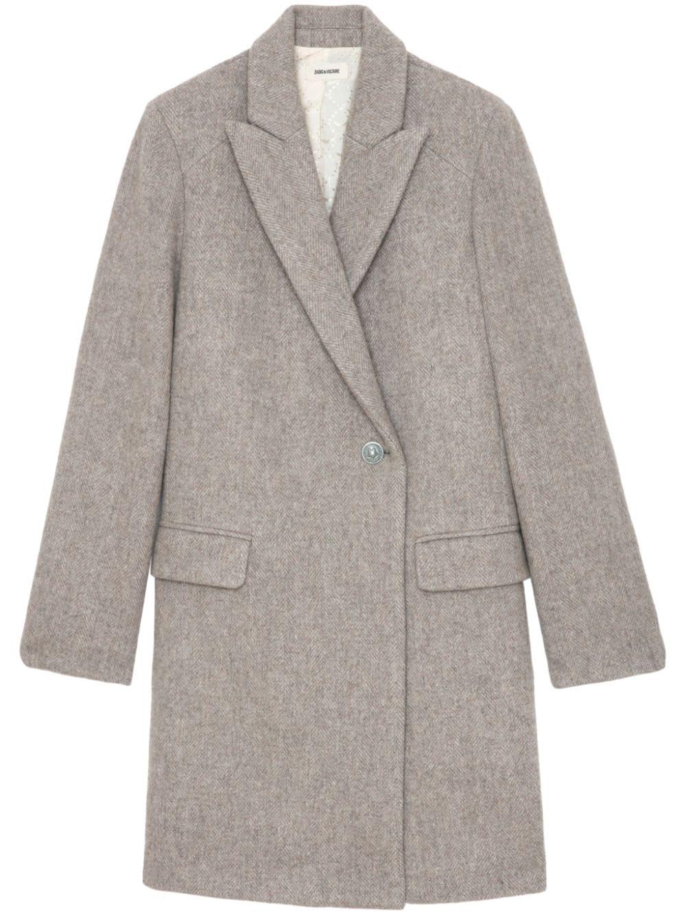 Acne Studios レディース ブラック ーン ファネルネック コート