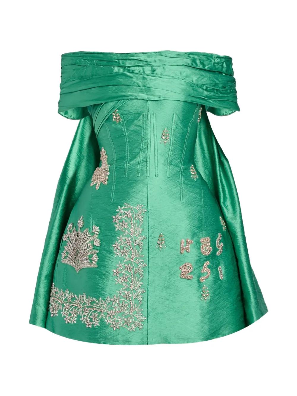 erdem green lace dress Erdem - Green Eyelet Sleeveless Midi Dress