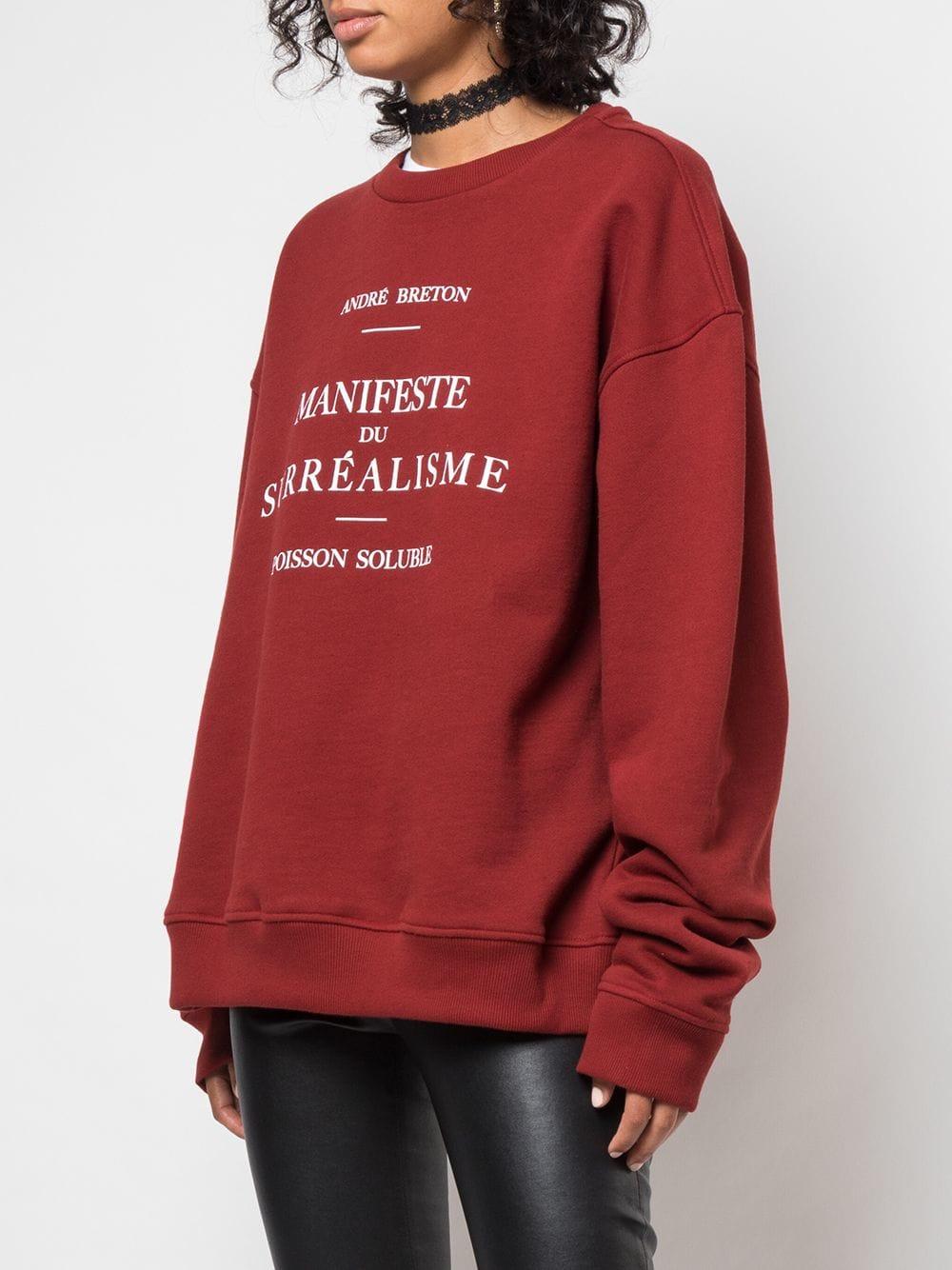 Enfants Riches Deprimes Cotton Manifeste Du Surréalisme Sweatshirt in Red -  Lyst