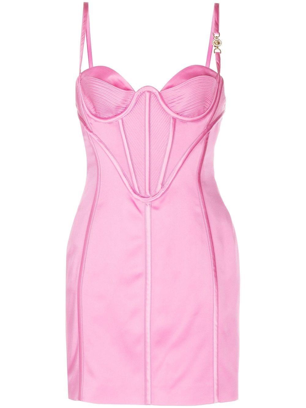 Versace Medusa Corset Mini Dress in Pink Lyst