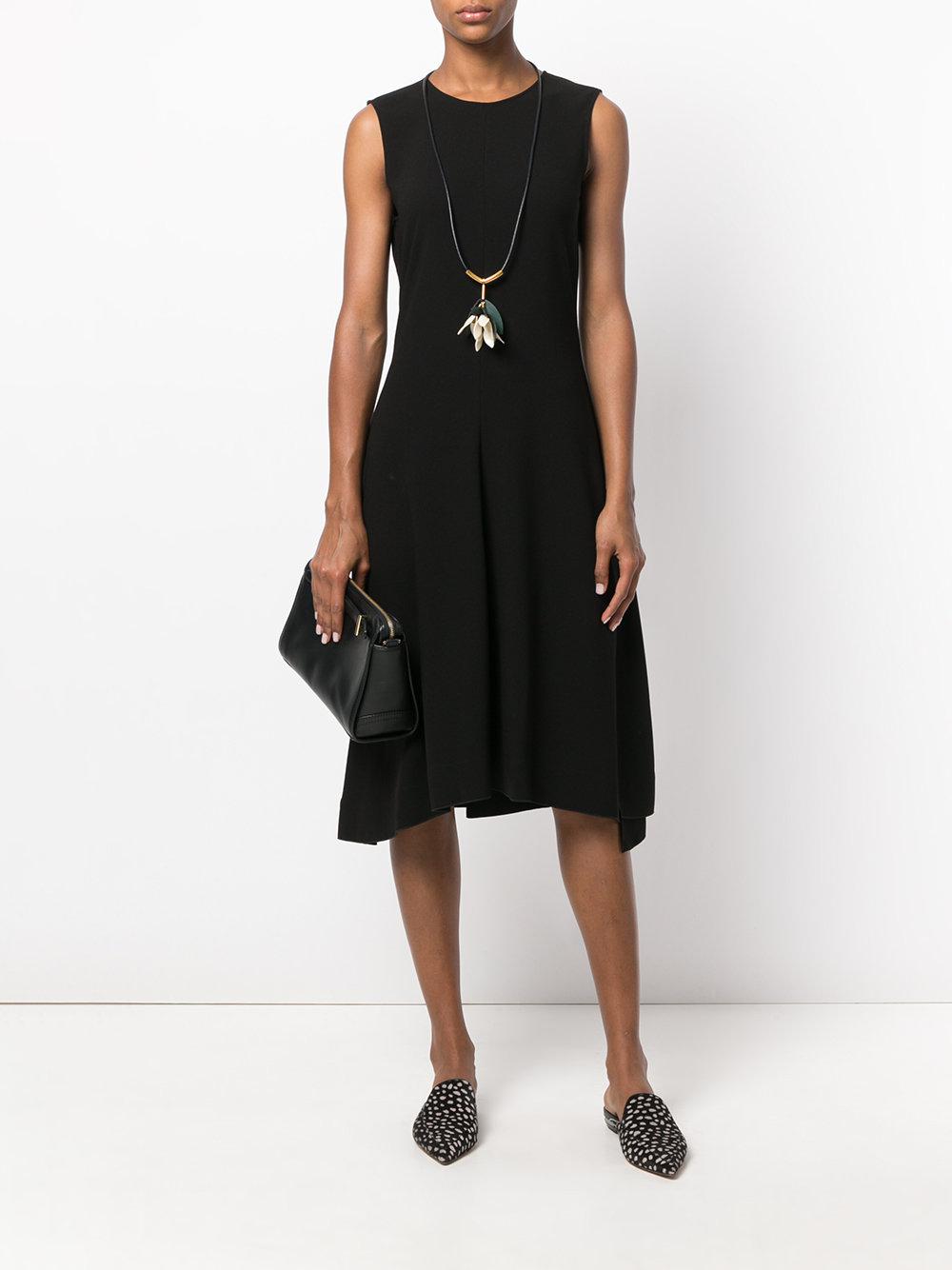 Lyst - Theory Flared Dress in Black