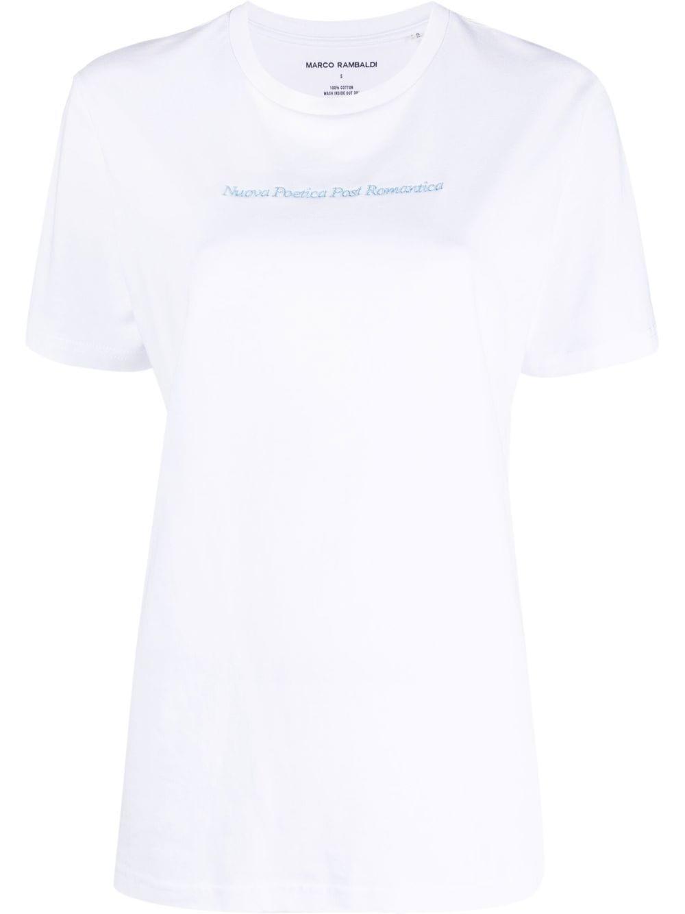 Marco Rambaldi Embroidered-logo T-shirt in White | Lyst