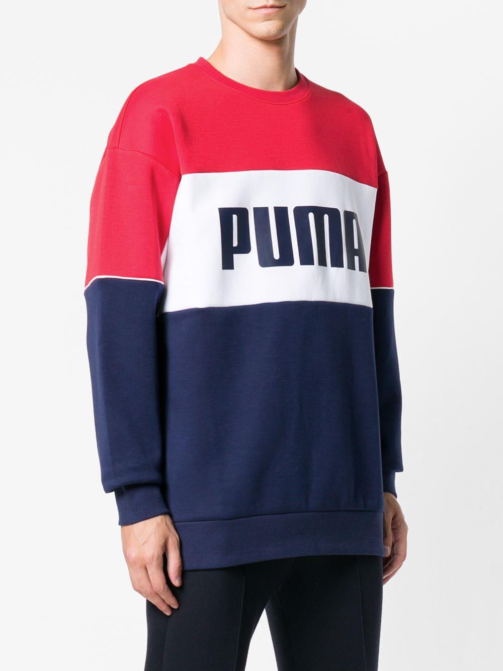 blue puma crew neck