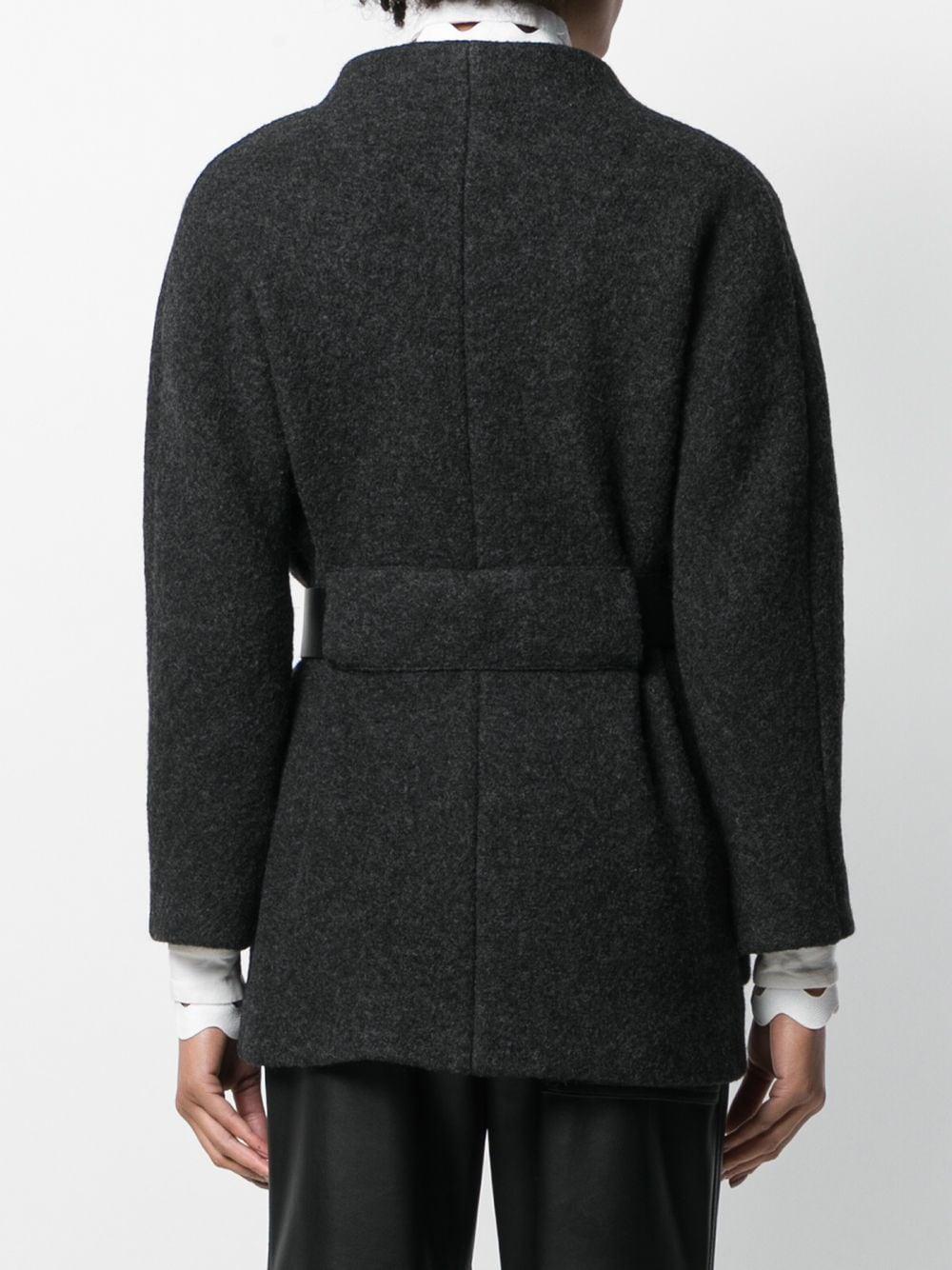Ba&sh Cliff Belted Coat in Gray | Lyst