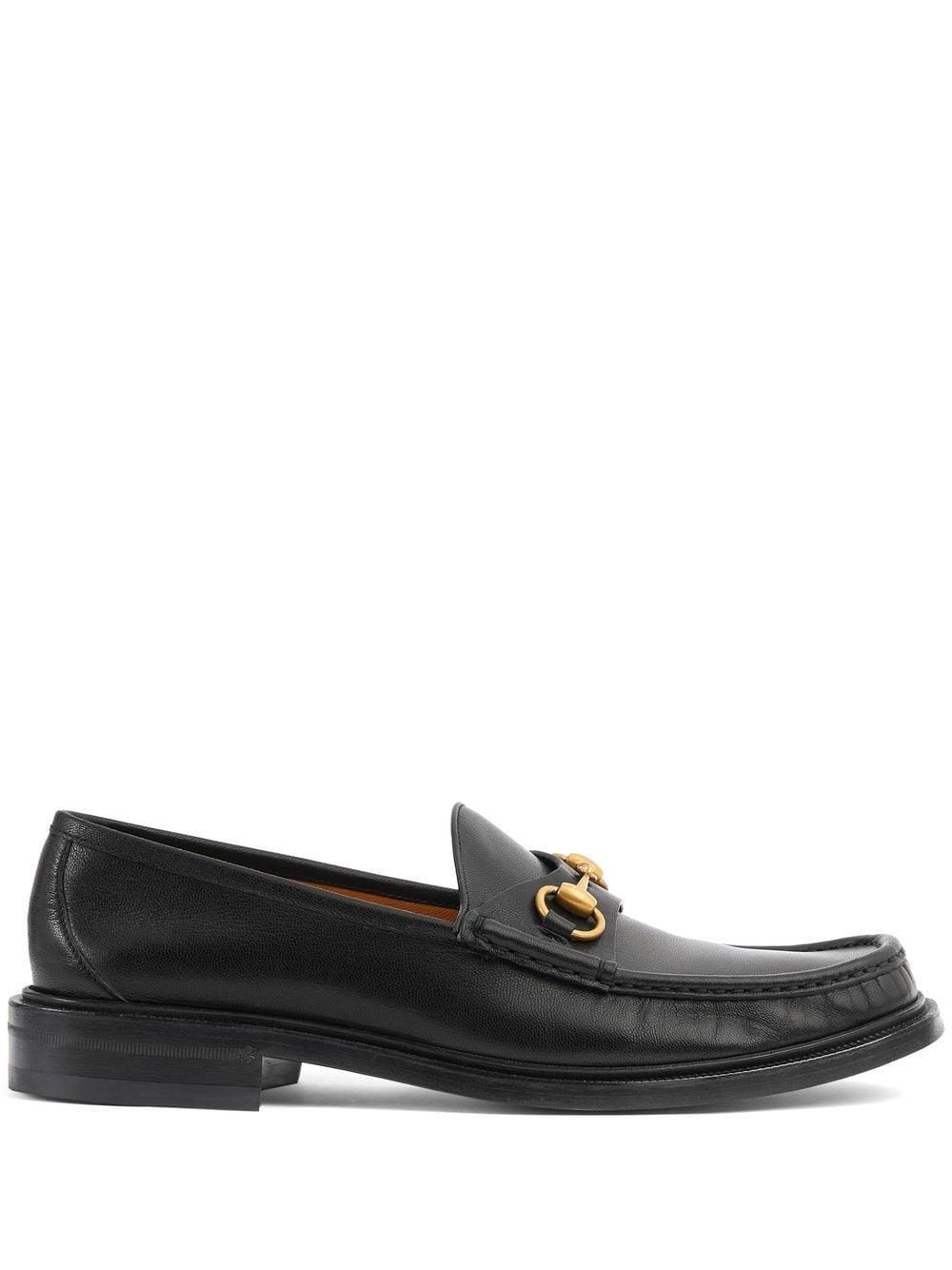 Gucci Horsebit Almondtoe Loafers in Black for Men Lyst