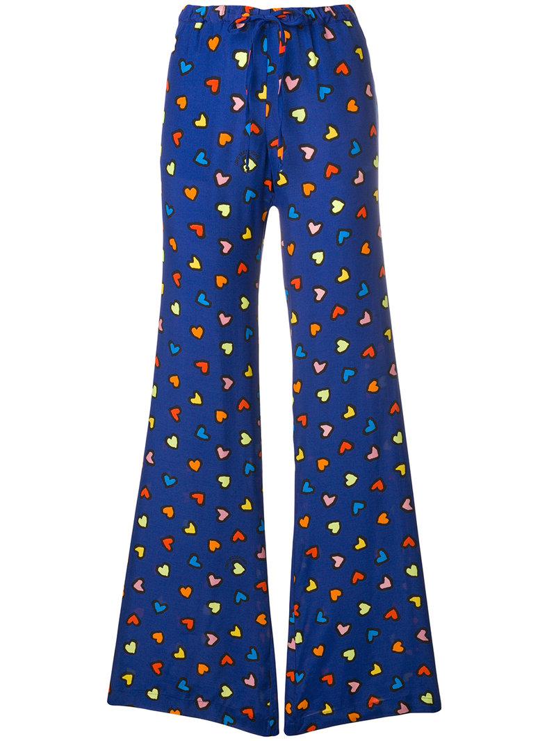 Love Moschino Heart Print Flared 