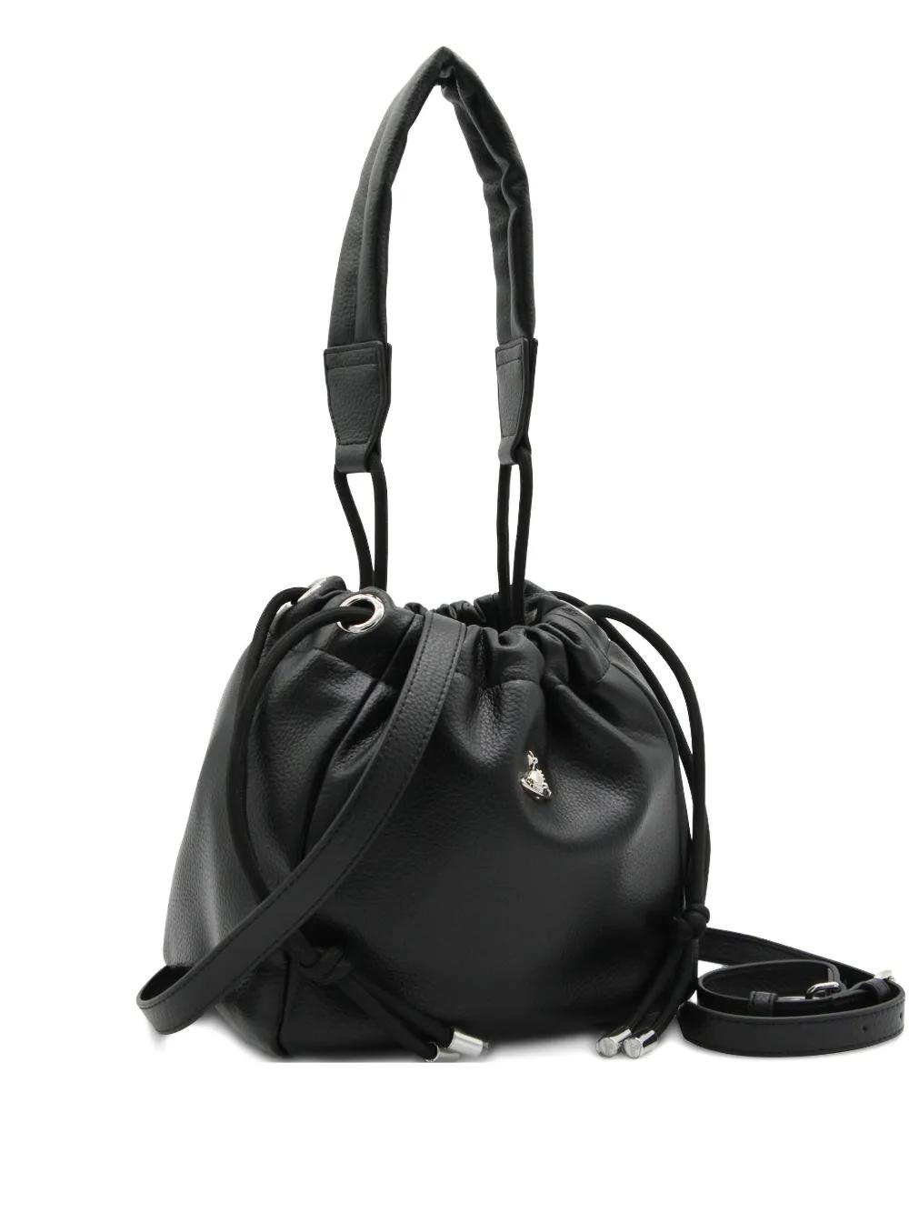 Vivienne Westwood Logo-Plaque Bucket Bag in Black | Lyst