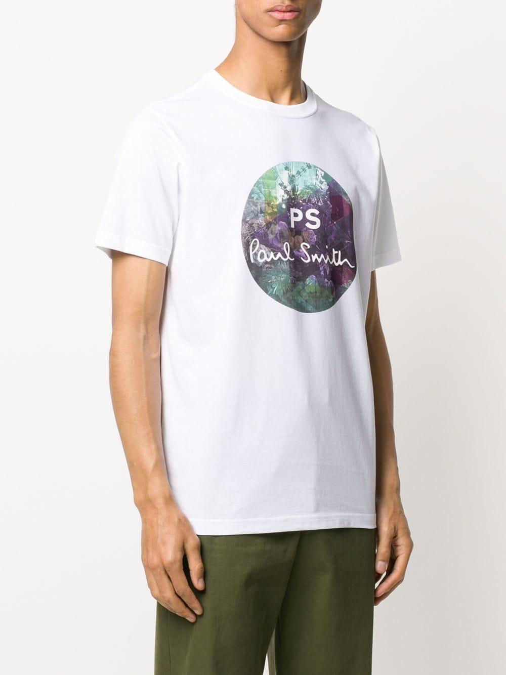 Ps By Paul Smith Floral Print Organic Cotton T Shirt In White For Men Lyst