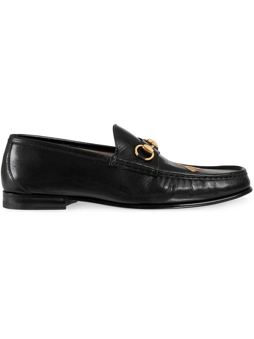 Gucci Men's Horsebit Leather Loafer in Black Leather (Black) for Men | Lyst