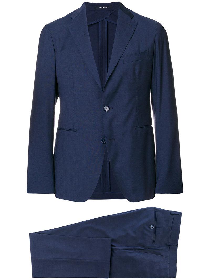 Tagliatore Wool Two Piece Formal Suit in Blue for Men - Lyst