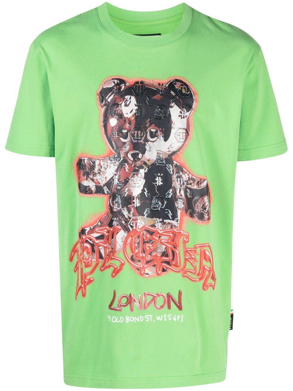 Philipp Plein Multicolor Teddy Bear T-shirt in Green for Men | Lyst