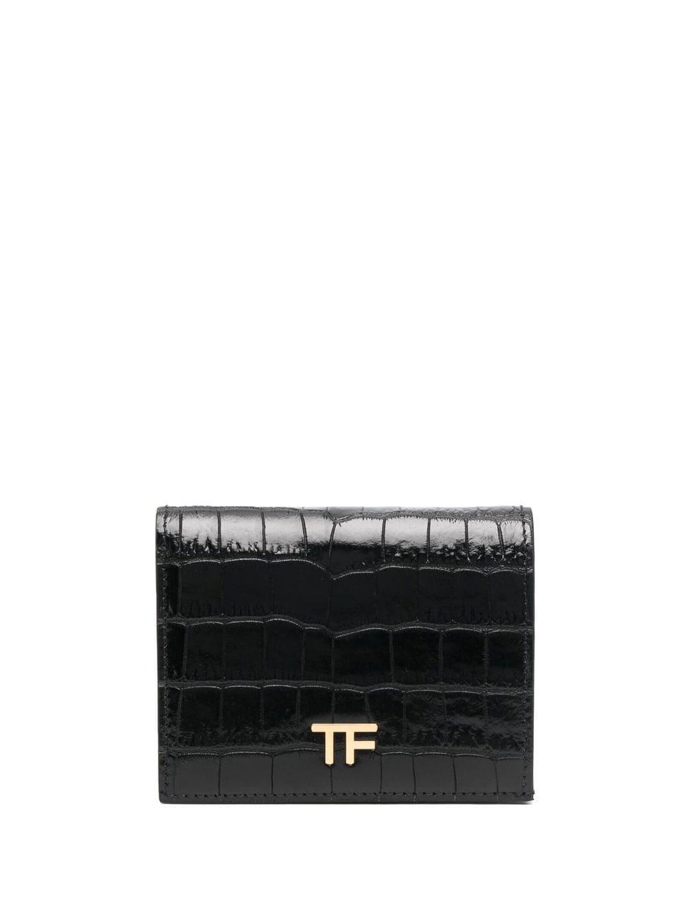 Tom Ford Classic Logo-plaque Wallet in Black | Lyst