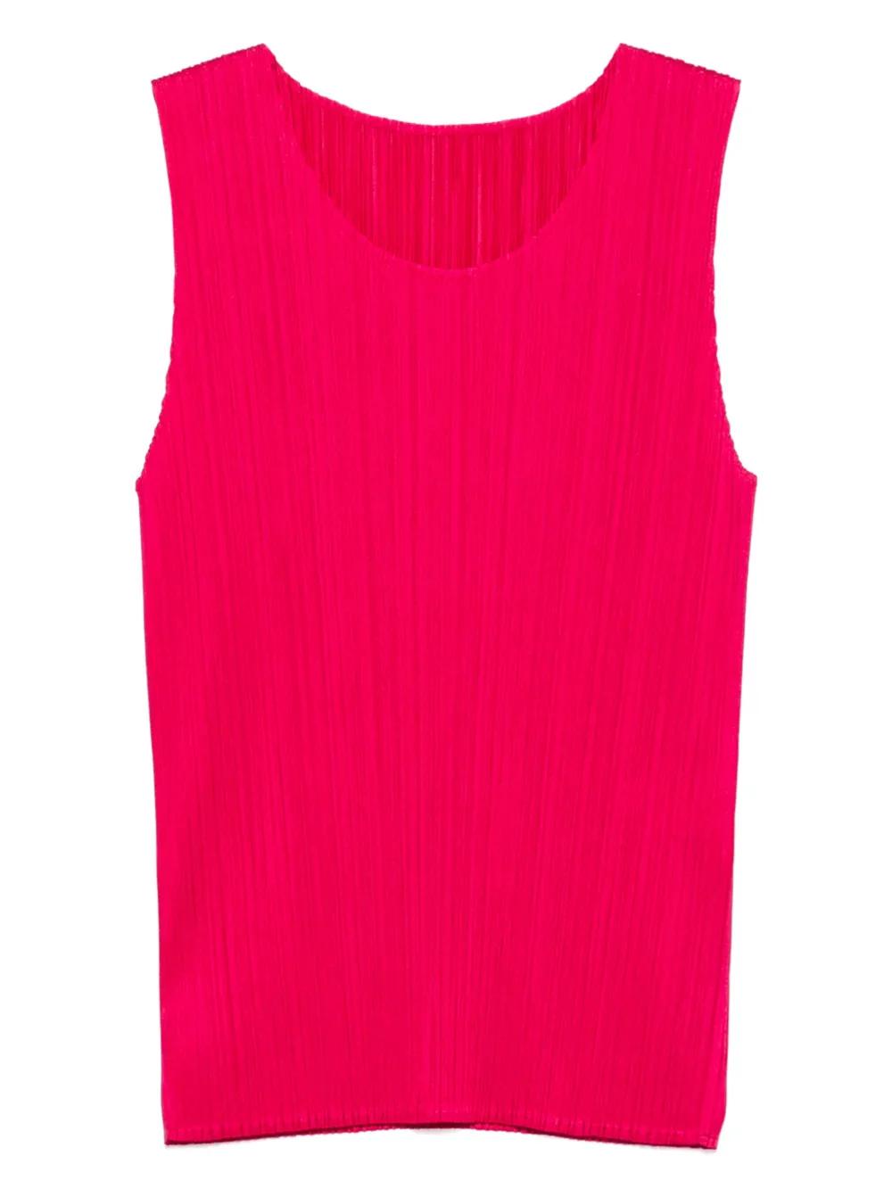 トップス PLEATS PLEASE tank top Sleeveless Turtleneck Top in Light Grey – SVRN