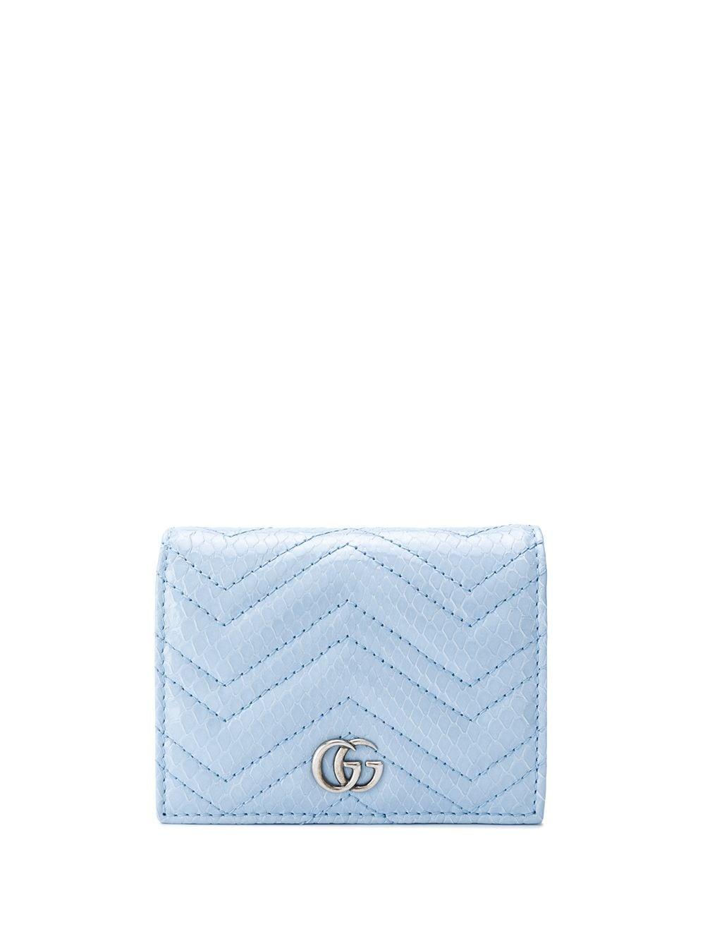 Gucci GG Marmont Card Case in Blue | Lyst