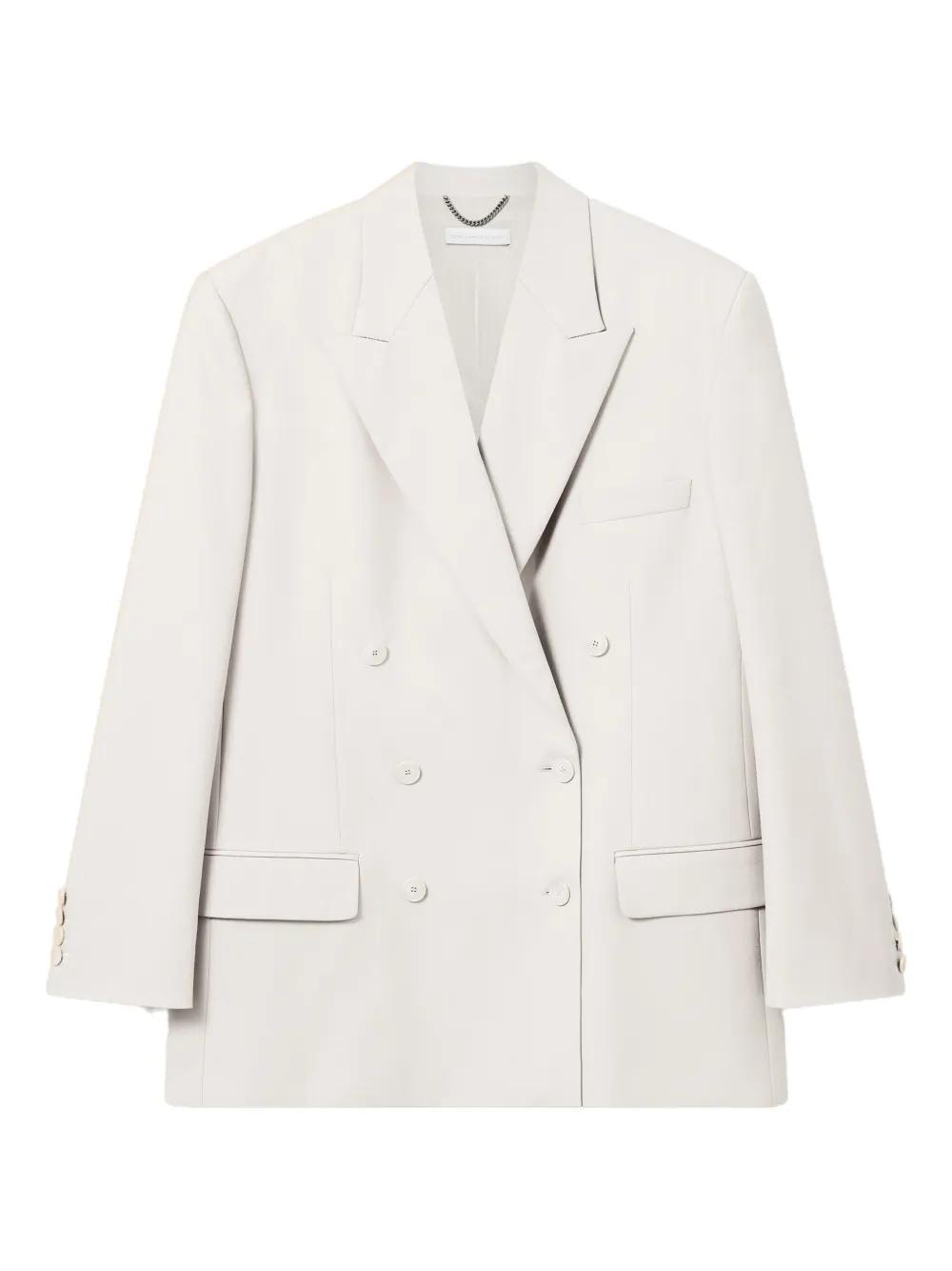 【Stella McCartney】ダブルブレストブレザー STELLA MCCARTNEY グレインドプードル ダブルブレストブレザー