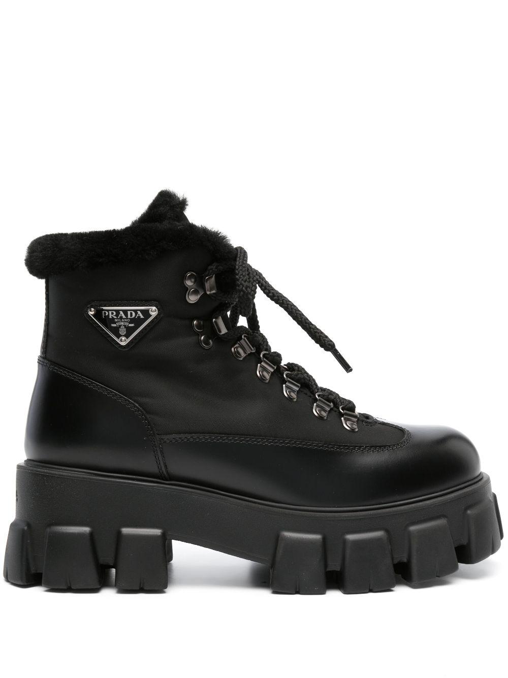 Biker boots prada sale