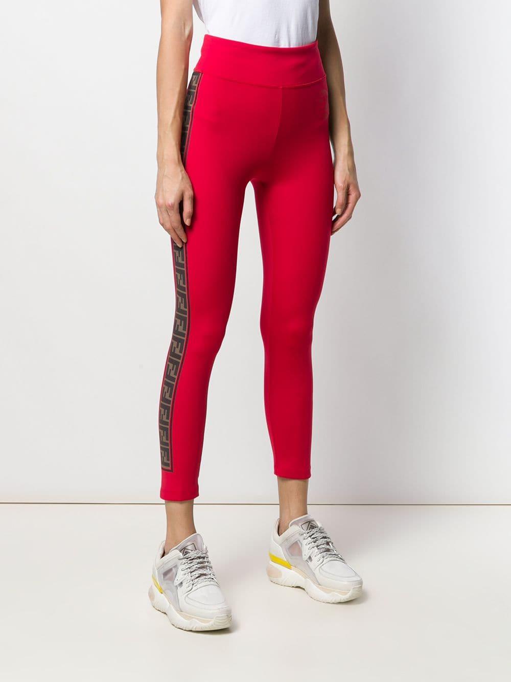 Red fendi leggings Clearance