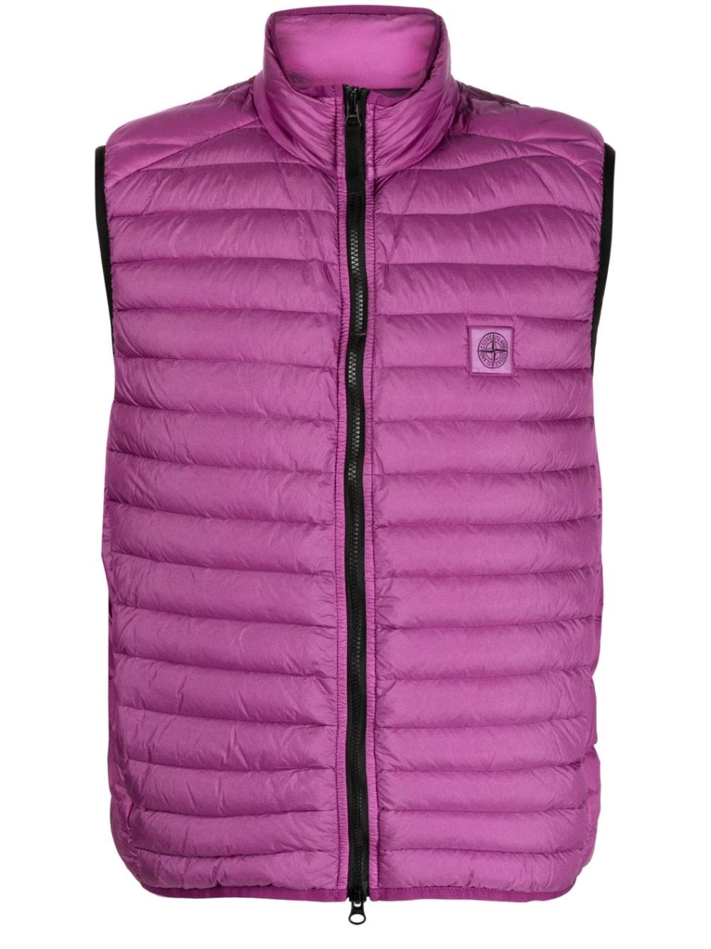 Stone Island Tape-detailing Quilted Gilet in Purple for Men | Lyst