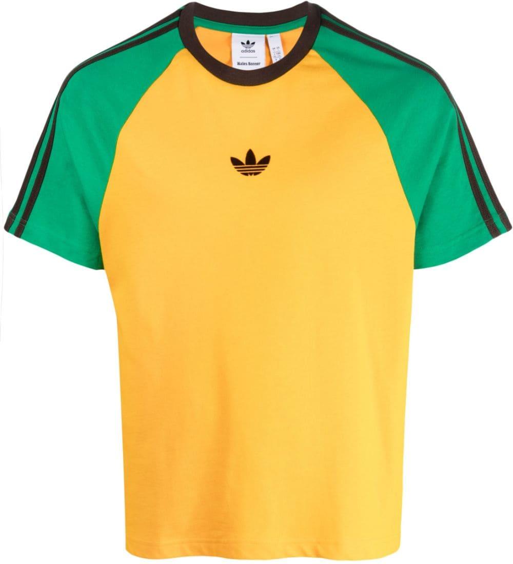adidas X Wales Bonner Logo-embroidered T-shirt in Yellow | Lyst Australia
