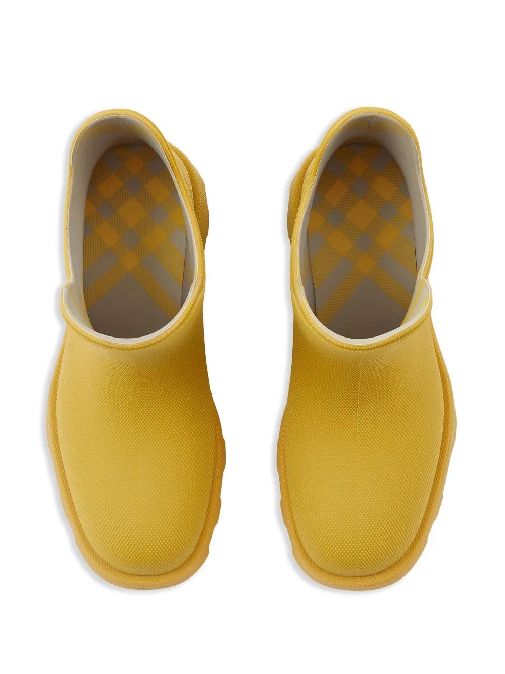 NEW BURBERRY men\'s marsh rainboots in yellow Yellow Native Barnett Rain Boots Burberry Yellow Marsh High  main image 4