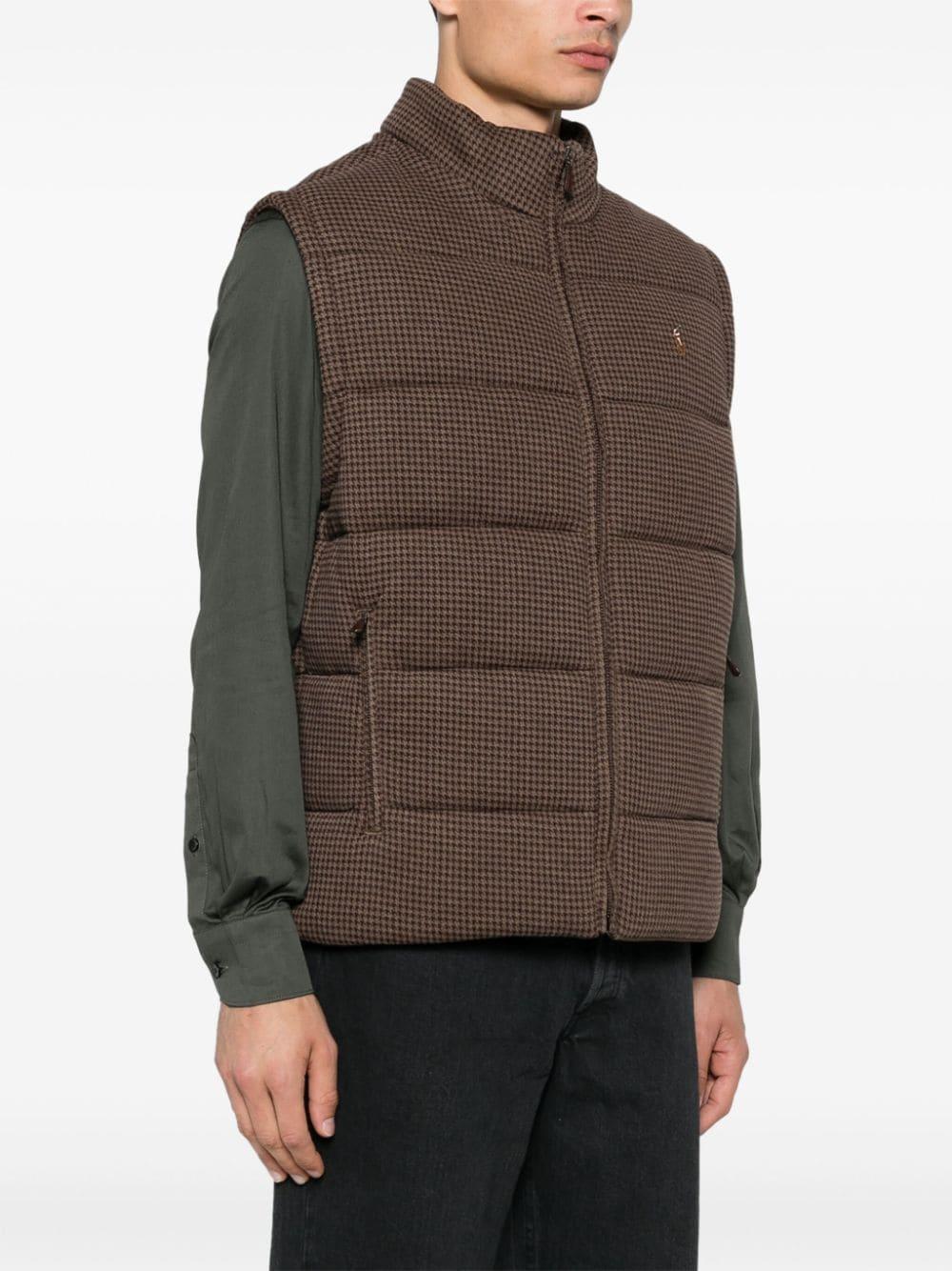 Polo Ralph Lauren Houndstooth Double-Knit Gilet in Brown for Men