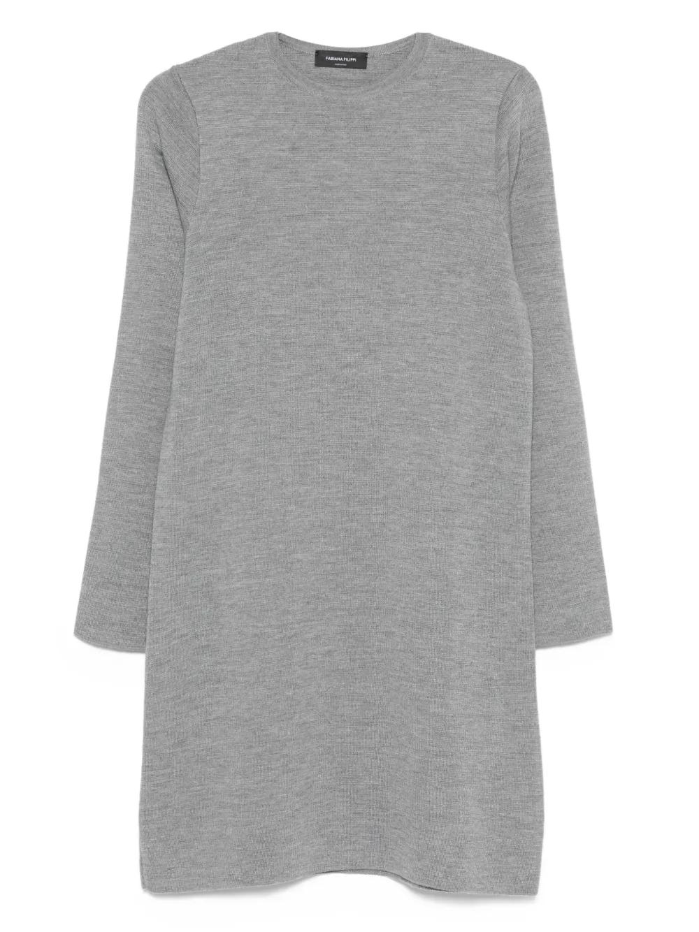Fabiana Filippi クルーネック ドレス グレー | Lyst