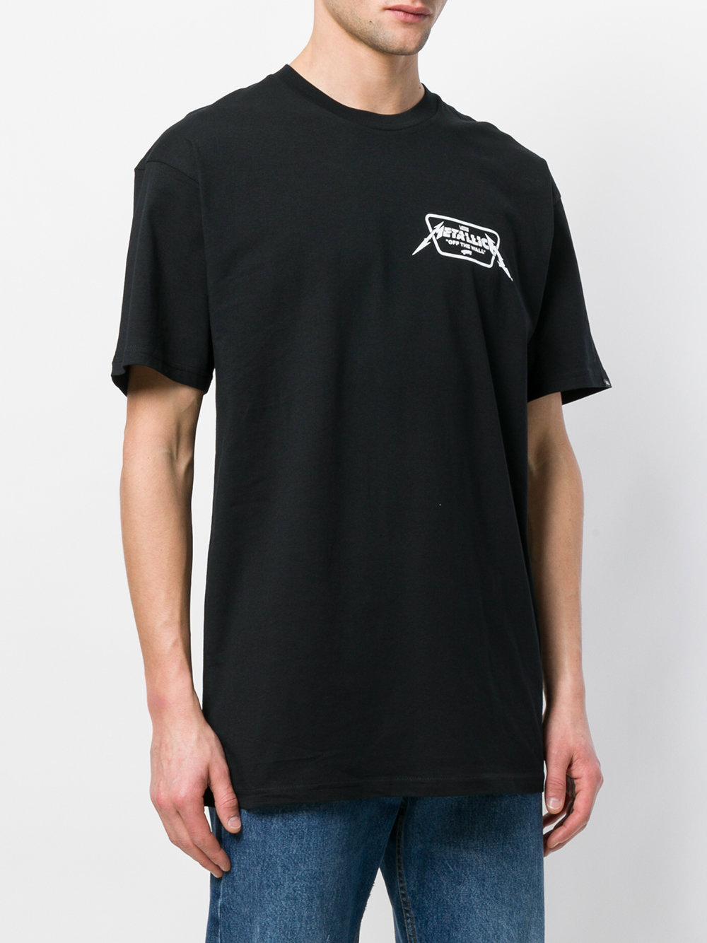 Vans Cotton Metallica Logo T-shirt in Black for Men | Lyst