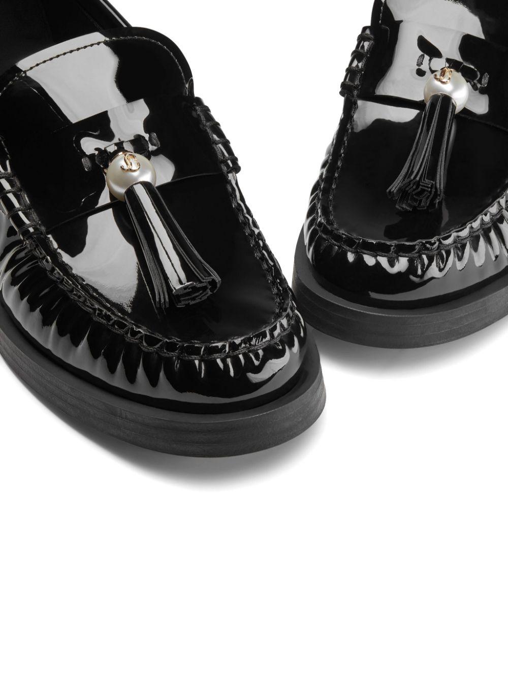 Jimmy Choo レディース ブラック Addie パールトリム レザー Jimmy Choo レディース ブラック Addie パールトリム レザー