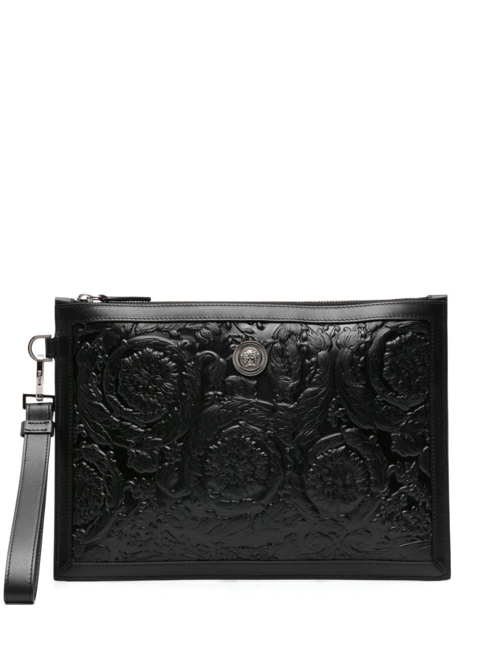 Versace Medusa Biggie Barocco Clutch Bag in Black for Men | Lyst